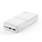 Batterie externe XO PR252 20 000 mAh - USB-A, USB-C et Lightning - Blanc