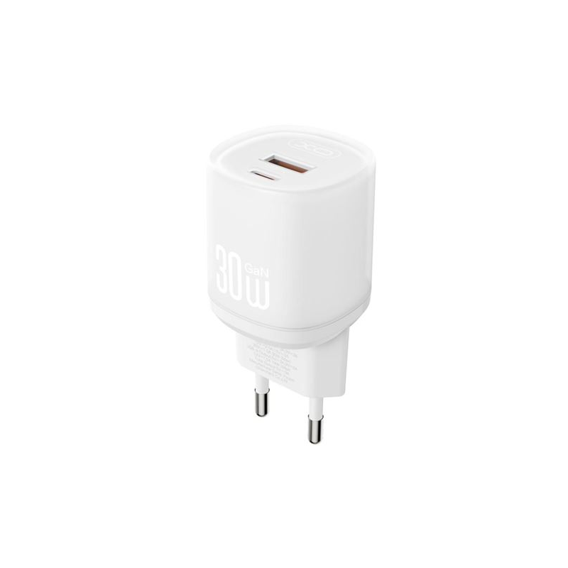 Chargeur secteur XO L151 30 W - USB-A et USB-C - GaN - Blanc