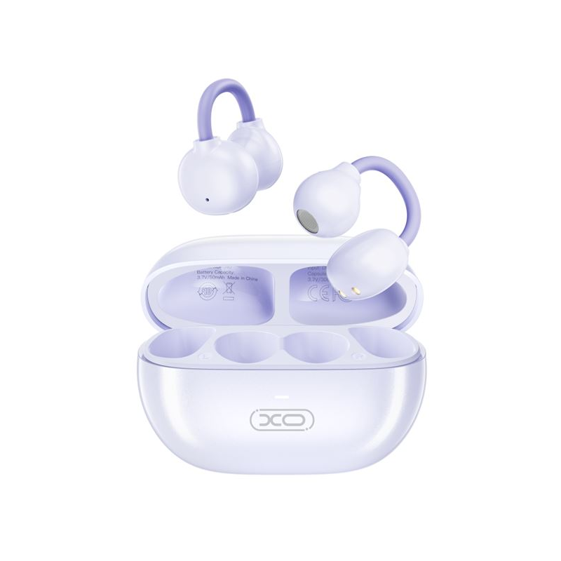 Casque audio XO G40 Pearl Clip TWS - Bluetooth 5.3 - Couleur violette