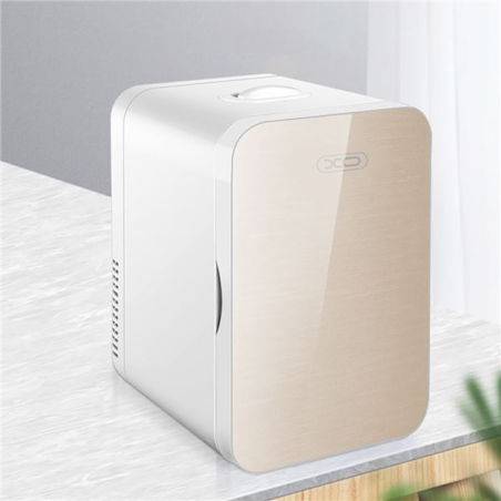 Mini-réfrigérateur XO CZ002 - Capacité de 5,5 litres - Faible bruit - Câble 12/220 V inclus - Couleur beige - Couleur beige