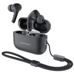 Casque Bluetooth 5.4 Vention Echo Lite E11 avec étui de chargement - True Wireless - Autonomie 6 h - Noir