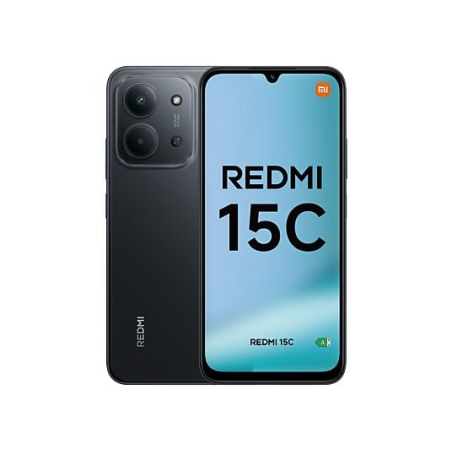 Smartphone Xiaomi Redmi 15C (écran 6,9 pouces, 4 Go, 256 Go, caméra principale 50 Mpx, batterie 6 000 mAh) - Noir