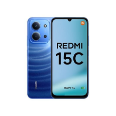 Smartphone Xiaomi Redmi 15C : écran 6,9 pouces, 4 Go, 256 Go, caméra principale 50 MP, batterie 6 000 mAh, bleu