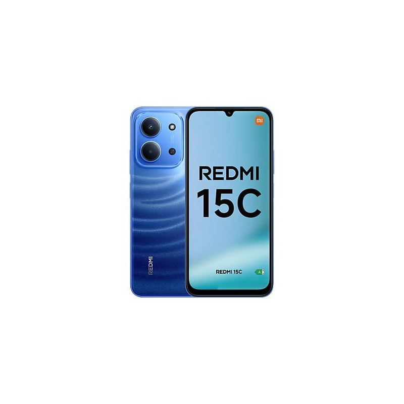 Smartphone Xiaomi Redmi 15C : écran 6,9 pouces, 4 Go, 128 Go, caméra principale 50 MP, batterie 6 000 mAh, bleu