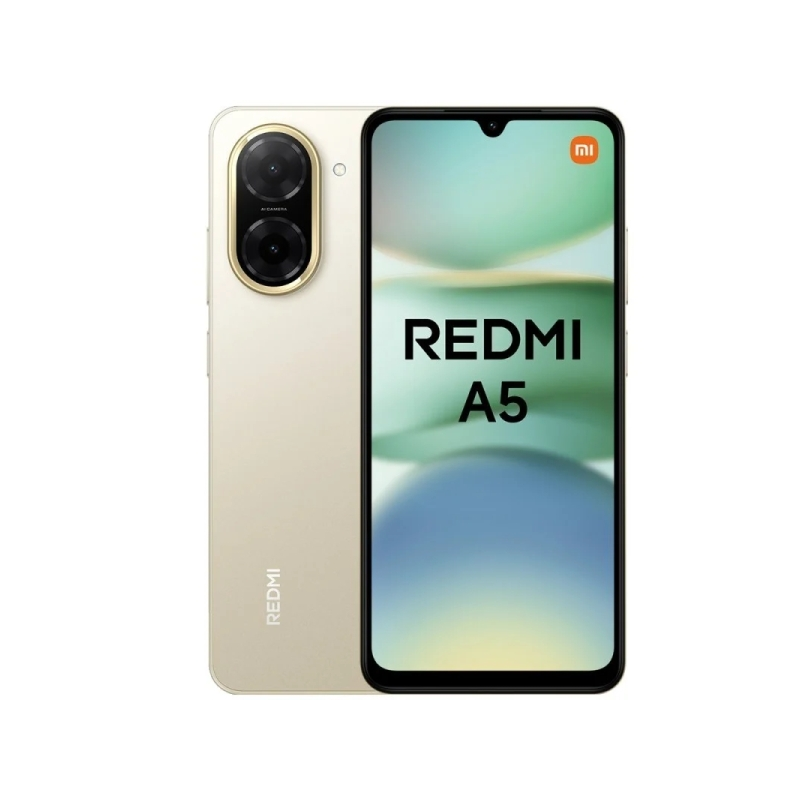 Smartphone Xiaomi Redmi A5 (écran 6,88") - 4 Go - 128 Go - Caméra principale 32 Mpx - Batterie 5 200 mAh - Couleur or