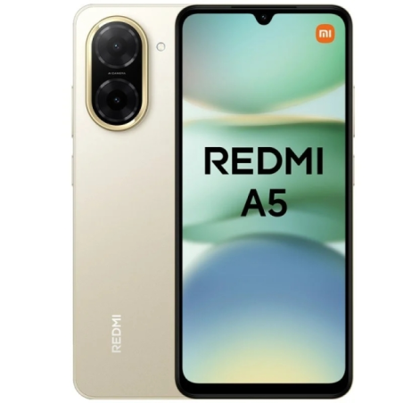 Smartphone Xiaomi Redmi A5 (écran 6,88") - 4 Go - 128 Go - Caméra principale 32 Mpx - Batterie 5 200 mAh - Couleur or