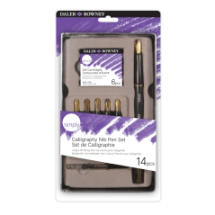 Ensemble de calligraphie Daler-Rowney, 14 pièces