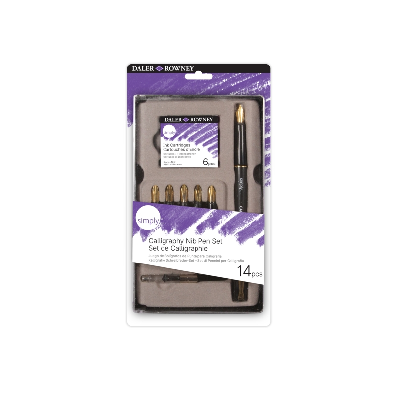 Kit de calligraphie 14 pièces Daler Rowney Simply