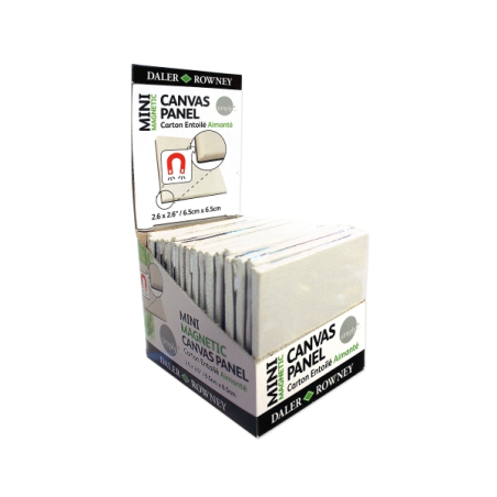 Daler Rowney Simply Mini Canvas - 250 g - Magnétique - 6,35 x 6,35 cm - Blanc