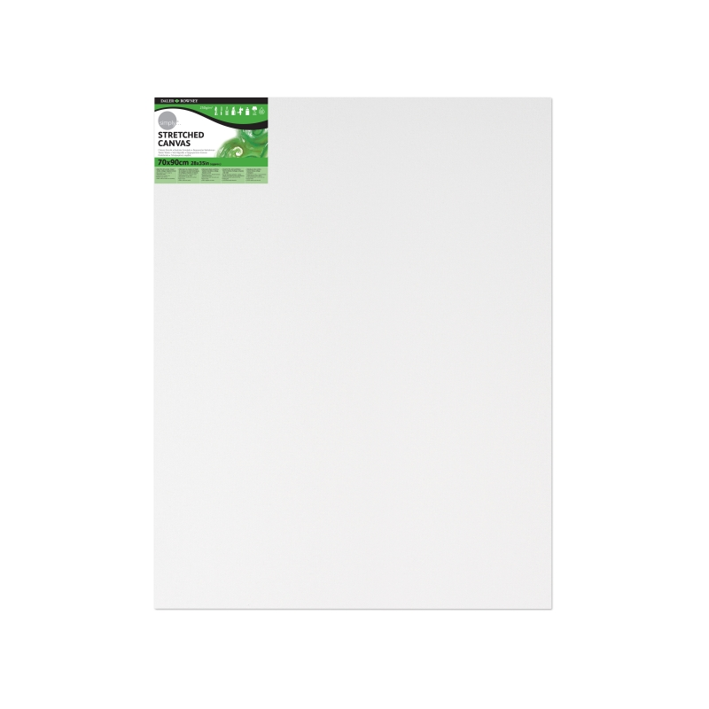 Toile tendue Daler Rowney - 60 x 90 cm - Triple apprêt - Grain moyen - 100 % coton sans acide - 250 g - Blanc