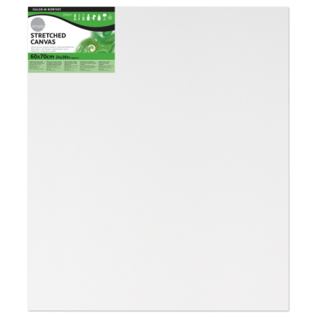 Toile tendue Daler Rowney - 60 x 70 cm - Triple apprêt - Grain moyen - 100 % coton sans acide - 250 g - Blanc
