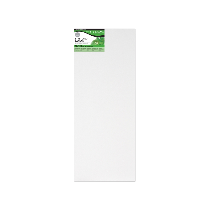 Toile tendue Daler Rowney - 40 x 100 cm - Triple apprêt - Grain moyen - 100 % coton sans acide - 250 g - Blanc