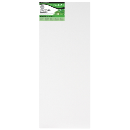 Toile tendue Daler Rowney - 40 x 100 cm - Triple apprêt - Grain moyen - 100 % coton sans acide - 250 g - Blanc