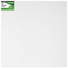Toile tendue Daler Rowney - 100 x 100 cm - Triple apprêt - Grain moyen - 100 % coton sans acide - 250 g - Blanc
