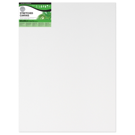 Toile tendue Daler Rowney - 60 x 80 cm - Triple apprêt - Grain moyen - 100 % coton sans acide - 250 g - Blanc