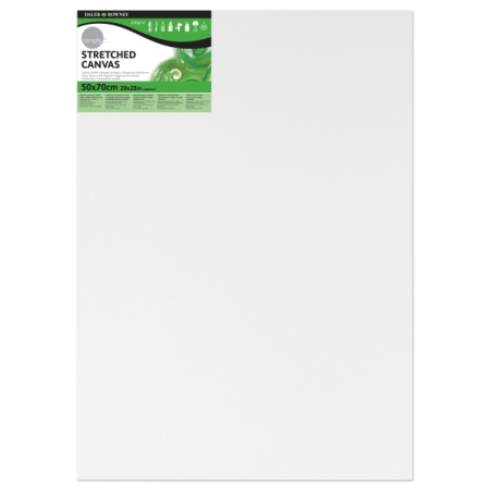 Toile tendue Daler Rowney - 50 x 70 cm - Triple apprêt - Grain moyen - 100 % coton sans acide - 250 g - Blanc