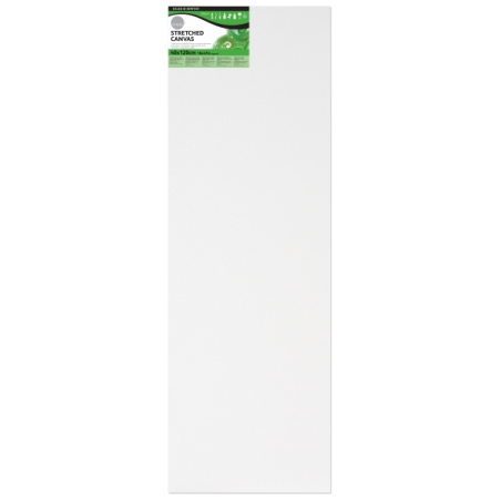 Toile tendue Daler Rowney - 40 x 120 cm - Triple apprêt - Grain moyen - 100 % coton sans acide - 250 g - Blanc