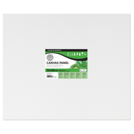 Toile cartonnée Daler Rowney Simply - 250 g - 50 x 60 cm - Triple apprêt - Grain moyen - 100 % coton sans acide - 250 g - Blanc