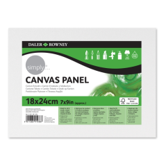 Toile cartonnée Daler Rowney Simply - 250 g - 18 x 24 cm - Triple apprêt - Grain moyen - 100 % coton sans acide - 250 g - Blanc
