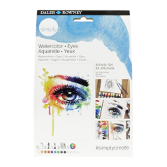 Daler Rowney Simply Activity Pack de 16 pièces - Aquarelle - Thème des yeux - Couleurs assorties