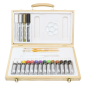 Coffret de 26 peintures acryliques Daler Rowney Simply - Coffret en bois - Couleurs assorties