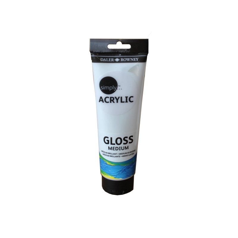 Médium de finition brillant Daler Rowney Simply Gloss - Tube en plastique - 250 ml