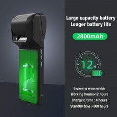 terminal portable noir batterie verte