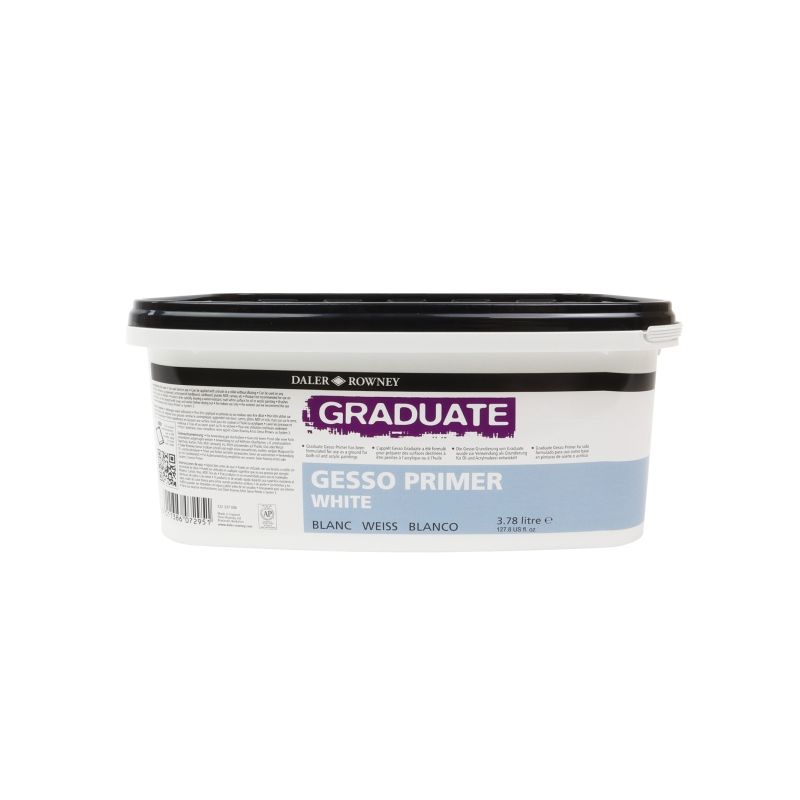Apprêt Gesso Daler Rowney Graduate - Bidon en plastique - 3,78 L - Blanc