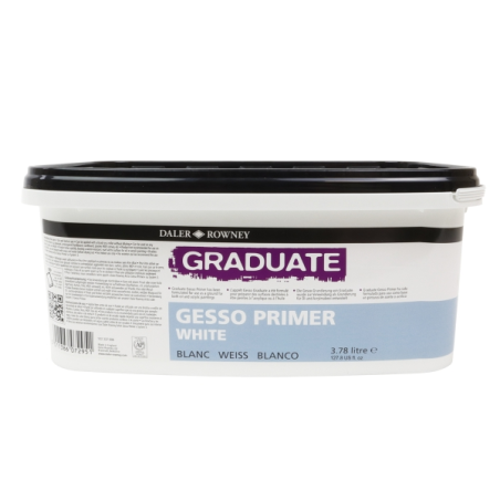 Apprêt Gesso Daler Rowney Graduate - Bidon en plastique - 3,78 L - Blanc