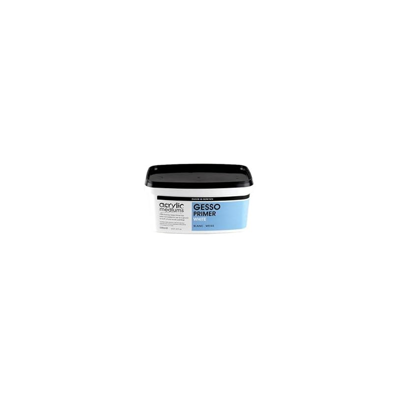 Apprêt Gesso Daler Rowney Graduate - Bidon en plastique - 5 L - Blanc