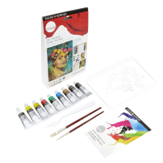 Pack d'activités Daler Rowney Simply (16 pièces) - Peinture à l'huile - Thème portrait - Couleurs assorties