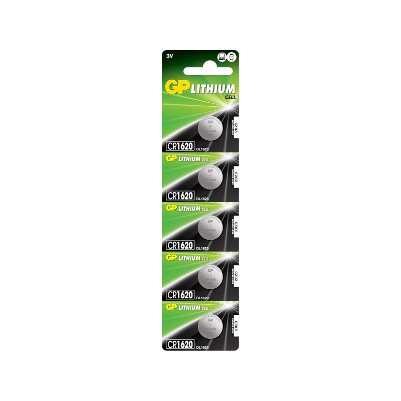 Lot de 5 piles GP Lithium CR1620 3 V
