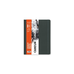 Carnet de croquis Canson Graduate 60 feuilles - 21,6 x 27,9 cm - 120 g - Grain fin - Couverture rigide - Blanc