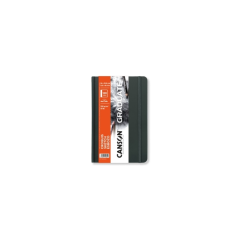 Carnet de croquis Canson Graduate 60 feuilles - 14 x 21,6 cm - 120 g - Grain fin - Couverture rigide - Blanc