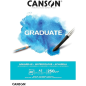 Bloc aquarelle Canson Graduate, 20 feuilles, A3 - 250 g - Grain fin - Blanc