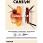Bloc de 30 feuilles collées Canson Graduate Mix Media A5 - 220 g - Grain fin - Couleur ocre