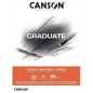 Bloc de croquis Canson Graduate, 40 feuilles A4 - 96 g - Grain fin - Blanc