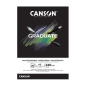 Bloc de 20 feuilles collées Canson Graduate Mix Media A5 - 240 g - Grain fin - Noir