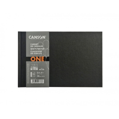 Carnet Canson Sketch One Paysage 98 feuilles - 21,6 x 14 cm - 100 g - Grain fin - Blanc