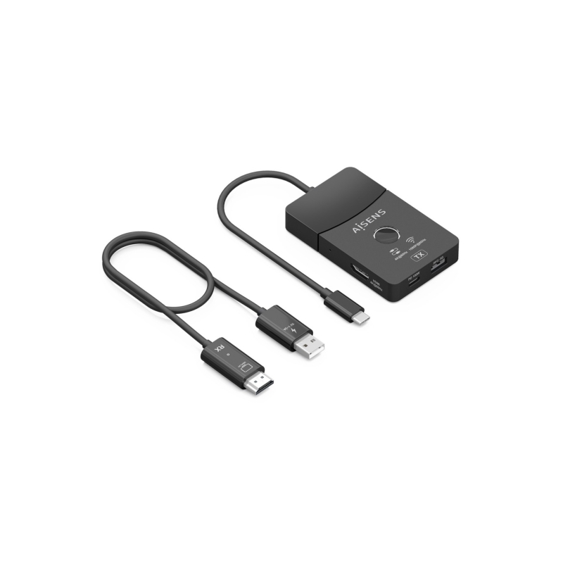 Station d'accueil USB-C Aisens - USB-C vers 1xHDMI 1080P@60Hz sans fil - 1xHDMI 4K60Hz - 2xUSB-C - 1xUSB-C PD 100W - 1xUSB-A