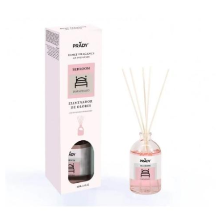 Diffuseur de roseaux Prady - Flacon en verre de 100 ml et bâtonnets diffuseurs