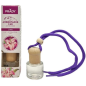 Désodorisant pour voiture Prady Lily - Flacon en verre de 6 ml et cordon pour rétroviseur