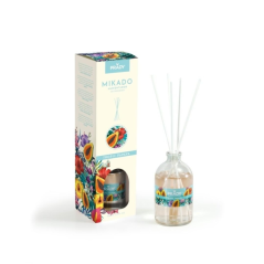 Désodorisant Prady Tropic Papaya Mikado - Flacon en verre de 100 ml et bâtonnets diffuseurs