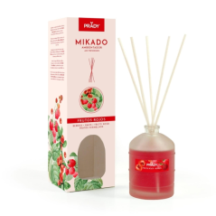 Diffuseur de parfum Prady Fruits rouges - Flacon en verre de 100 ml et diffuseurs de parfum