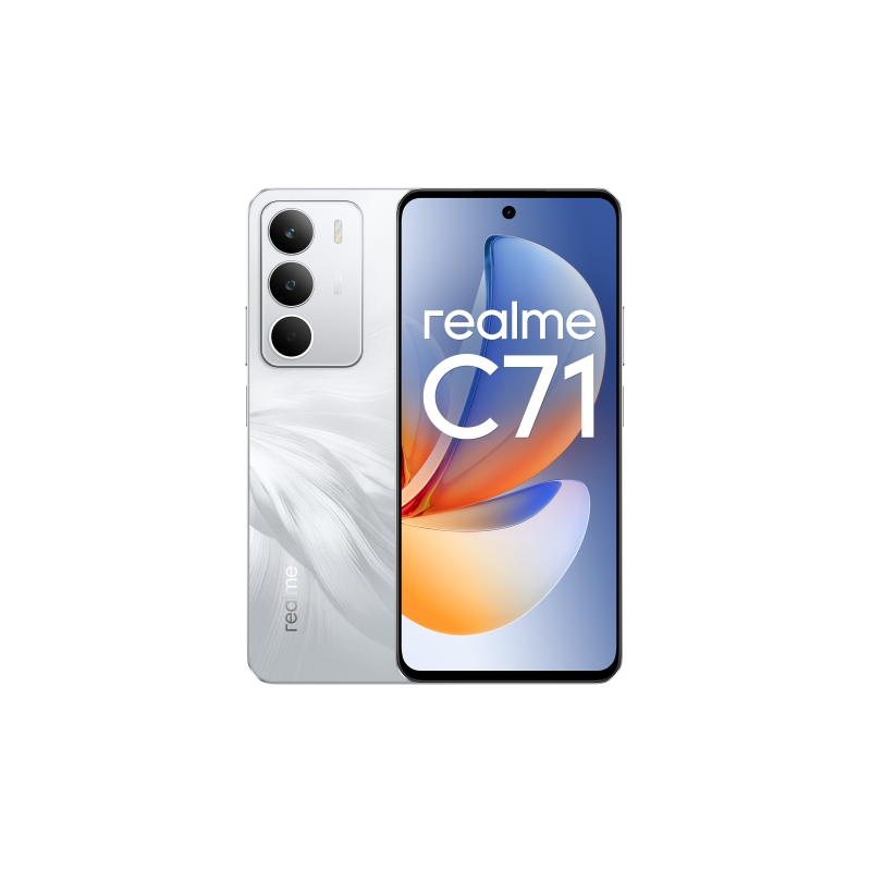 Smartphone Realme C71 (écran 6,67") - 8 Go - 256 Go - Appareil photo 50 Mpx - Batterie 6000 mAh - Charge rapide 45 W - Blanc