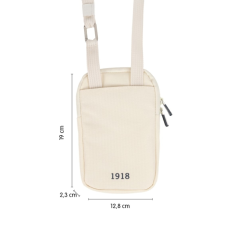 Petit sac bandoulière Milan Collection 430 - Dimensions 19 x 2,3 x 12,8 cm - Fermeture éclair - Mousqueton en aluminium - Beige