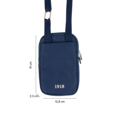 Petit sac bandoulière Milan Collection 430 Bleu - Dimensions 19x2,3x12