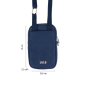 Petit sac bandoulière Milan Collection 430 - Dimensions 19 x 2,3 x 12,8 cm - Fermeture éclair - Mousqueton en aluminium - Bleu