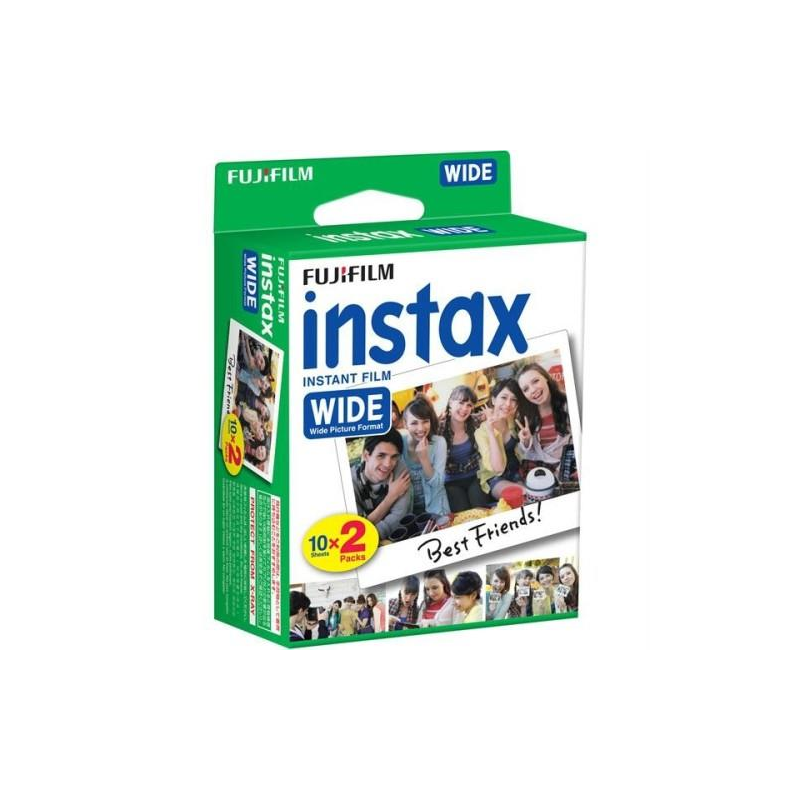 Fujifilm Instax Film Wide Pack de 2 x 10 films photo instantanés - Format d'impression (taille d'image 99 x 62 mm)