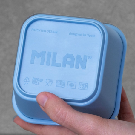 Boîte à lunch carrée Milan Collection 430 0,33 L - Compatible micro-ondes, lave-vaisselle et congélateur - Sans BPA